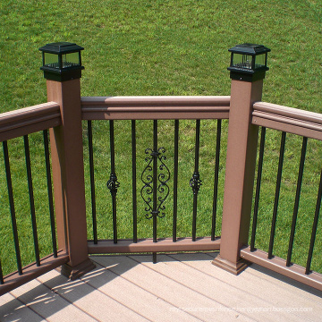 Porch Railing Garden Fencing with decorative Wrought iron ornaments for home or company Steel Fence